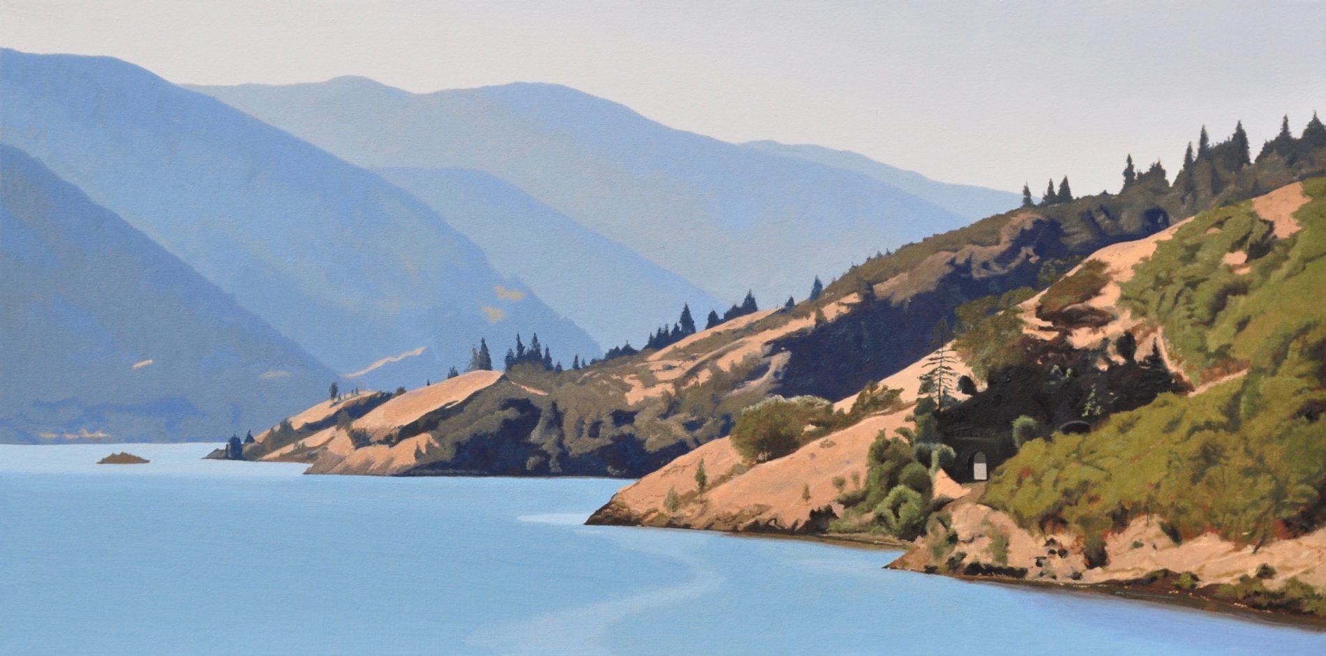 Land and Water, oil on canvas, 20x40